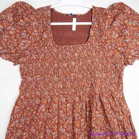 NEW Madewell Plus Harper Puff Sleeve Scoop Neck Lucie Midi Dress, 24W - Picture 4 of 16